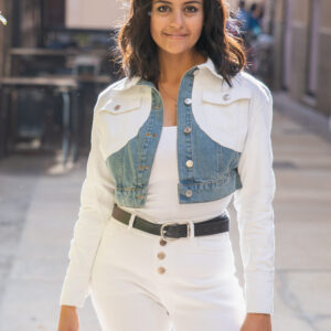 Chaqueta Corta Bicolor Denim